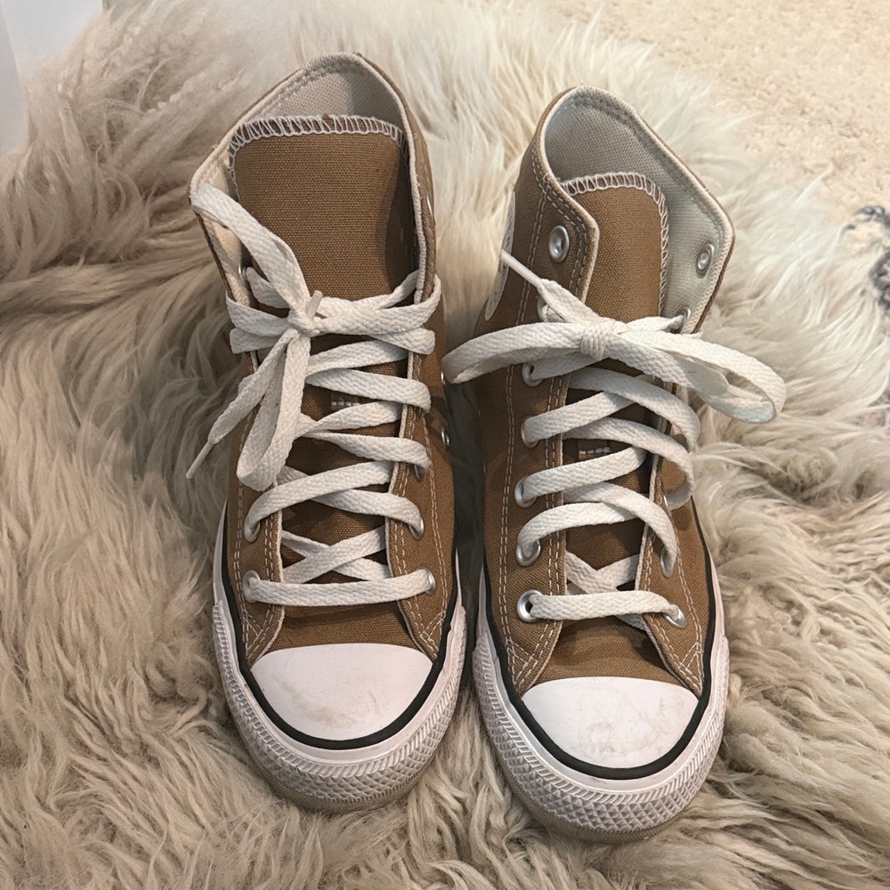 Converse Tan High-Top Kids Sneakers